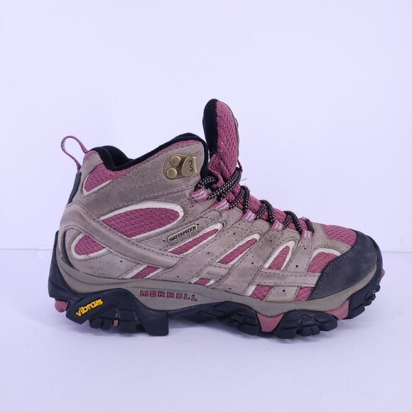 Merrell Moab 2 Mid Waterproof Hiking Boots Women’s 7 Vibram Trail Chukka - Picture 1 of 16